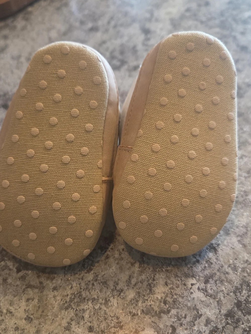 Carter's Beige Canvas Baby Velcro Shoes